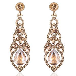 Plus Size - Gold Crystal Earring - Majority Full Figured Fashion