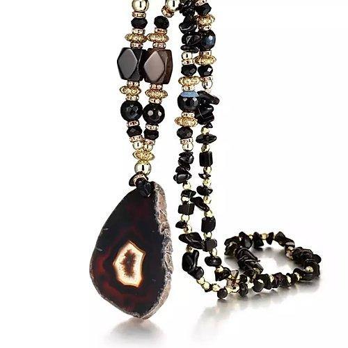 Plus Size - Black Stone Beads - Majority Full Figured Fashion