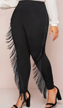 Load image into Gallery viewer, Plus Size - Black Fringe Leggings - Majority Full Figured Fashion