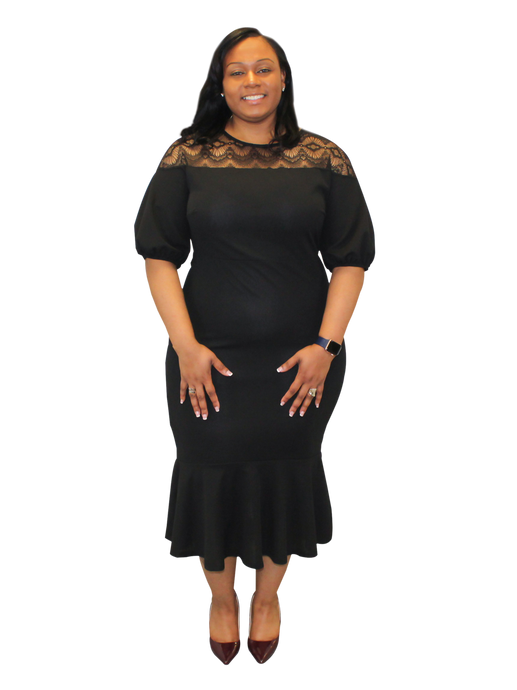 Plus Size - Black Cocktail Dress - Majority Full Figured Fashion