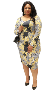 Plus Size - Grecian Gold Dress - Majority Full Figured Fashion