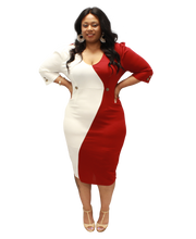 Load image into Gallery viewer, Plus Size - Color Block Dress - Majority Full Figured Fashion