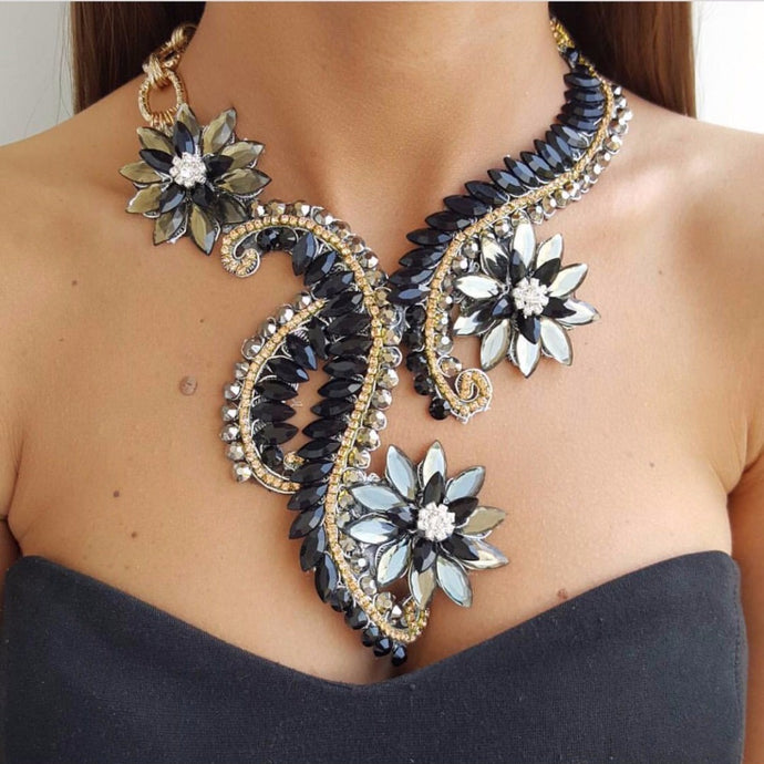 Crystal Floral Necklace