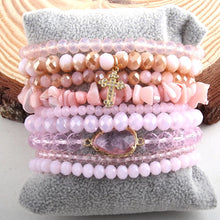 Load image into Gallery viewer, Crystal Beaded Bracelet Set