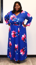 Load image into Gallery viewer, Plus Size - Blue Floral Maxi - Majority Full Figured Fashion