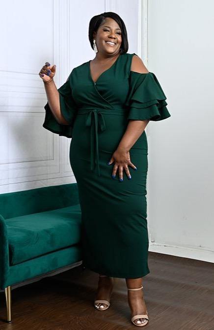 Plus Size - Hunter Ruffled Dress - Majority Full Figured Fashion