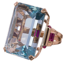 Load image into Gallery viewer, Plus Size - Blue and Pink Rose Gold Ring - Majority Full Figured Fashion