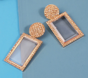 Plus Size - Studded Lucite Earrings - Majority Full Figured Fashion