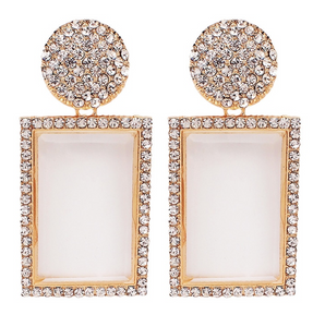 Plus Size - Studded Lucite Earrings - Majority Full Figured Fashion