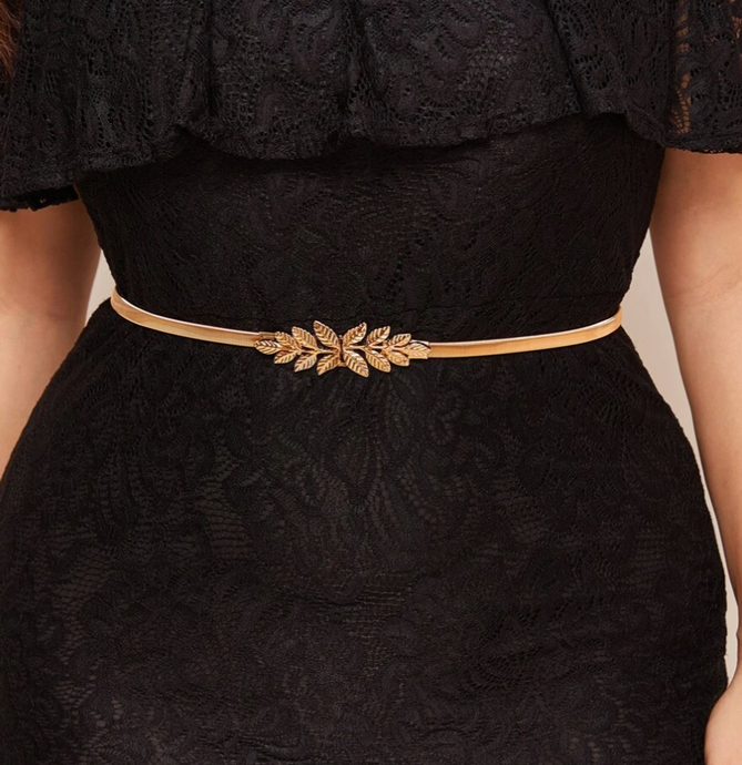 Plus Size - Gold Leaf Belt - Majority Full Figured Fashion