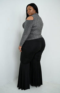 Plus Size - Black Ultra Flare Pants - Majority Full Figured Fashion